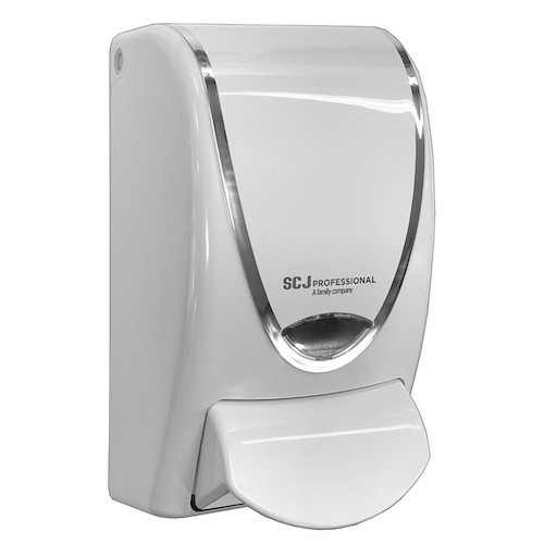 DEB Stoko Proline Chrome Border 1L Dispenser for Deb Soap, a sleek chrome border dispenser.