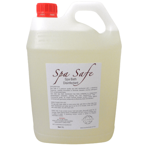 Spa Safe Spa Bath Disinfectant 5L bottle for water treatment maintenance chemical.