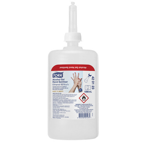 Tork S1 Alcohol Gel Hand Sanitiser 6 x 1L (420123) Tork S1 Alcohol Gel Hand Sanitiser 6 x 1L (420123)