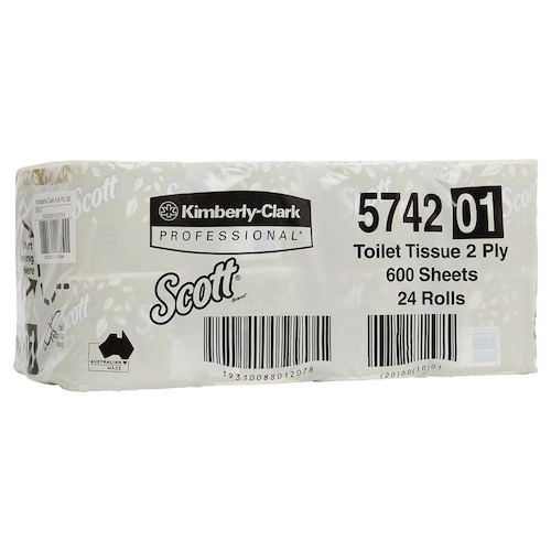 Scott Toilet Roll 2 Ply 600 Sheets 24 Rolls (5742)