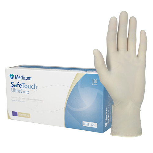 Medicom SafeTouch UltraGrip Latex Powder Free Gloves Medium 100/box (1122C) Medicom SafeTouch UltraGrip Latex Powder Free Gloves Medium 100/box (1122C)