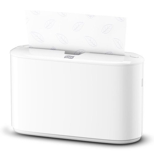 White Tork Xpress Countertop Multifold Hand Towel Dispenser for Commercial Hand Towel Dispensers.