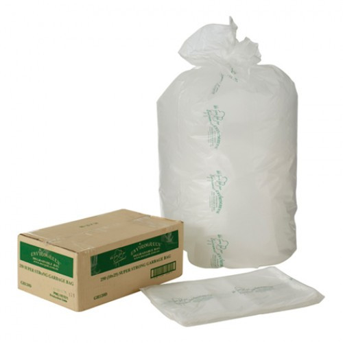 MaxValu Degradable 120 Litres Bin Liners Clear Strong Bags 250/ctn