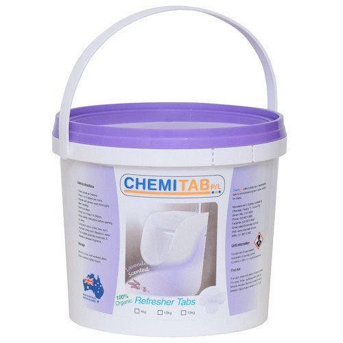 ChemiTab Lavender Urinal Toilet Blocks 4kg (UB004LV) bucket for long-lasting urinal and toilet odour control with lavender fragrance