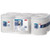 Tork Centrefeed Advanced 1 Ply White M2 System rolls, six white paper rolls in packaging.