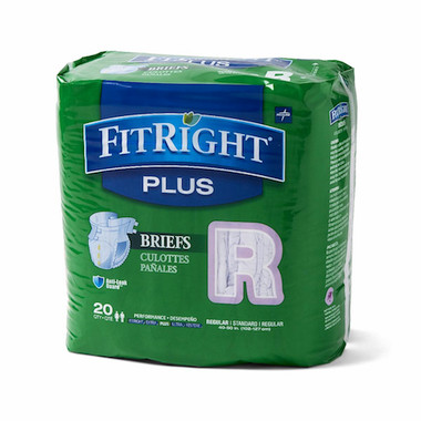 Medline FitRight Plus RG Regular Briefs 40-50