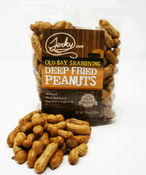 6203 10oz Old Bay Seasoned Deep Fried Peanuts $6.99 each, Whole Shell Peanuts, deep fried in Soybean Oil, All Natural (minimally Processed with no artificial ingredients added)  159 Calories per 1oz serving.  You can eat them shell and all.  Uniquely Different and spiced with Old Bay Seasoning. 