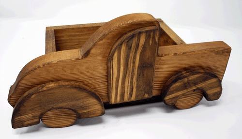 50078 Wooden Truck Box Stained, Made in the United States by Persons with Disabilities.  American Hardwoods.
