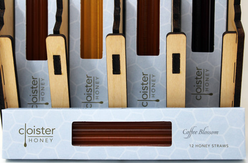 Cloister Honey straws follow the golden rule for all great snacks—easily transportable, healthily snackable, and cleverly giftable. These tasty tubes of floral goodness are a great way to support the planet and promote personal wellness while suppressing hunger throughout the day. Honey straws are a great alternative to corn syrup-packed snacks and make the perfect addition to salad dressings, fried chicken, seafood, cheese, yogurt, tea, and coffee. Always 100% pure raw natural honey.  Hand Crafted Artisan Honey