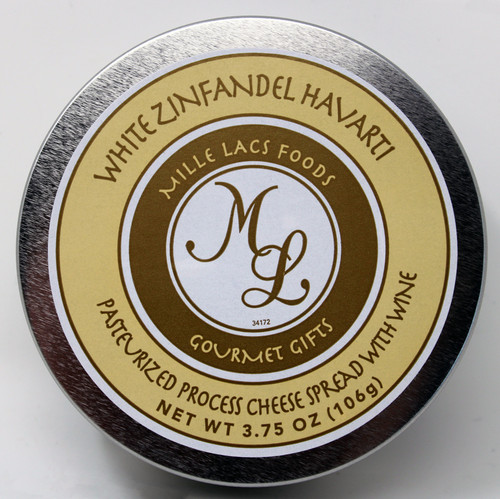 ML43148 3.75oz White Zinfandel Havarti Wine Cheese Tin 