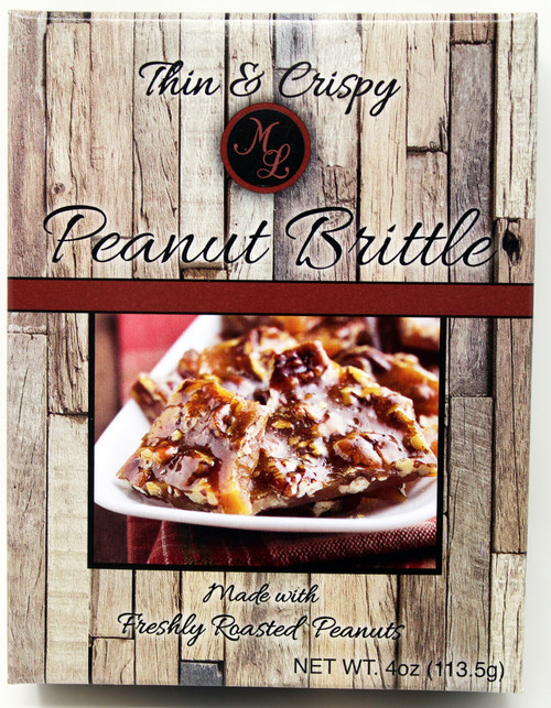 ML2700 4oz Mille Lacs Peanut Brittle box ,Thin and Crispy, made with Freshly Roasted Peanuts