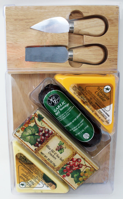 ML7035 Mille Lacs Snack Time Gift
* Northwoods Wisconsin Cheddar Cheese Wedge | 4.0oz
* Northwoods Cheese Wisconsin Hot Pepper Cheese Wedge | 4.0oz
* Mille Lacs Garlic Beef summer Sausage | 5.0oz
* Mille Lacs Olive Oil & Sea Salt Crackers | .55oz
* Mille Lacs Wood Cutting Board | 11.75" x 6.75"
*Mille Lacs Stainless Steel Cheese & Sausage knives
MADE WITH ALL CHEDDAR CHEESE ML7035 Mille Lacs Snack Time Gift
* Northwoods Wisconsin Cheddar Cheese Wedge | 4.0oz
* Northwoods Cheese Wisconsin Hot Pepper Cheese Wedge | 4.0oz
* Mille Lacs Garlic Beef summer Sausage | 5.0oz
* Mille Lacs Olive Oil & Sea Salt Crackers | .55oz
* Mille Lacs Wood Cutting Board | 11.75" x 6.75"
*Mille Lacs Stainless Steel Cheese & Sausage knives
MADE WITH ALL CHEDDAR CHEESE