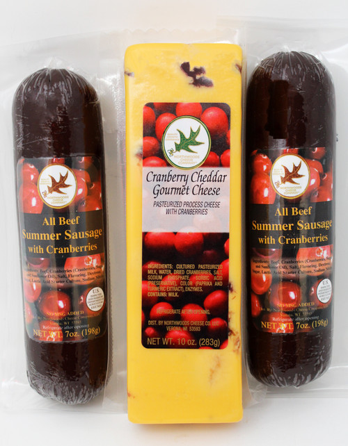 1056C Northwoods Cheese 3 for $15 Special 1-7oz Northwoods Cheese Cranberry Cheddar Cheese 2-5oz Northwoods Cheese Cranberry Summer Sausage 1056C Northwoods Cheese 3 for $15 Special 1-7oz Northwoods Cheese Cranberry Cheddar Cheese 2-5oz Northwoods Cheese Cranberry Summer Sausage
