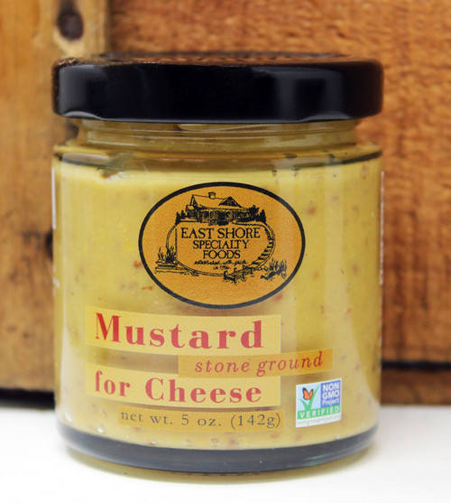 MSG5 Mustard for Cheese Stone Ground 5oz East Shore Specialty Foods, Made in Wisconsin,