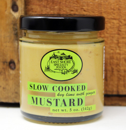 MKL5 - 5oz East Shore Key Lime with Ginger Mustard - Gourmet mustard is a must for gift basket designs, wine shops & gourmet food shops, Made in Wisconsin