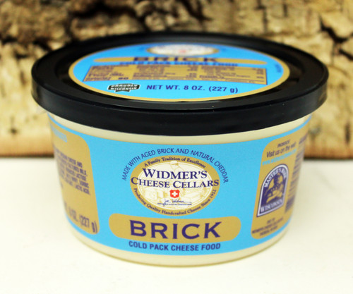 4971 8oz Widmer's Aged Brick Spread 2026 World Championship Winner Best of Class, made from a blend of Aged Brick and White Cheddar, this delectable spread from Wisconsin will keep you coming back for more, best served on crackers, or spread it on your favorite sandwich which includes both grilled cheese and burgers, Brick Cheese is a Wisconsin original, first made by John Jossi around 1877, Made in Wisconsin