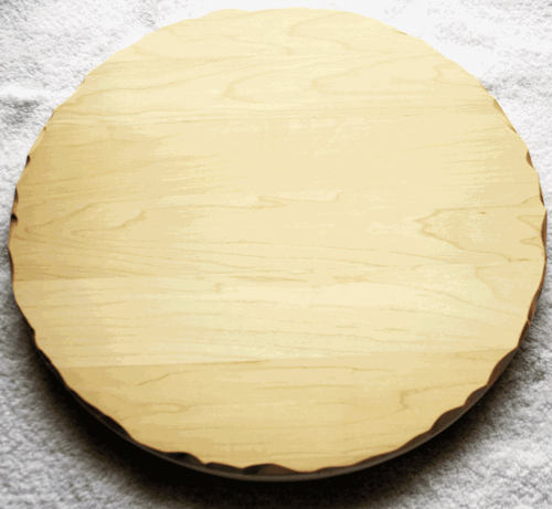 50056 Round 12" Diameter Distressed Edge Cutting Board American Hardwood, Made in the USA by Persons with Disabilities
