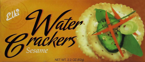 EL4508 Elki 2.2oz Sesame Water Cracker Gold Box
