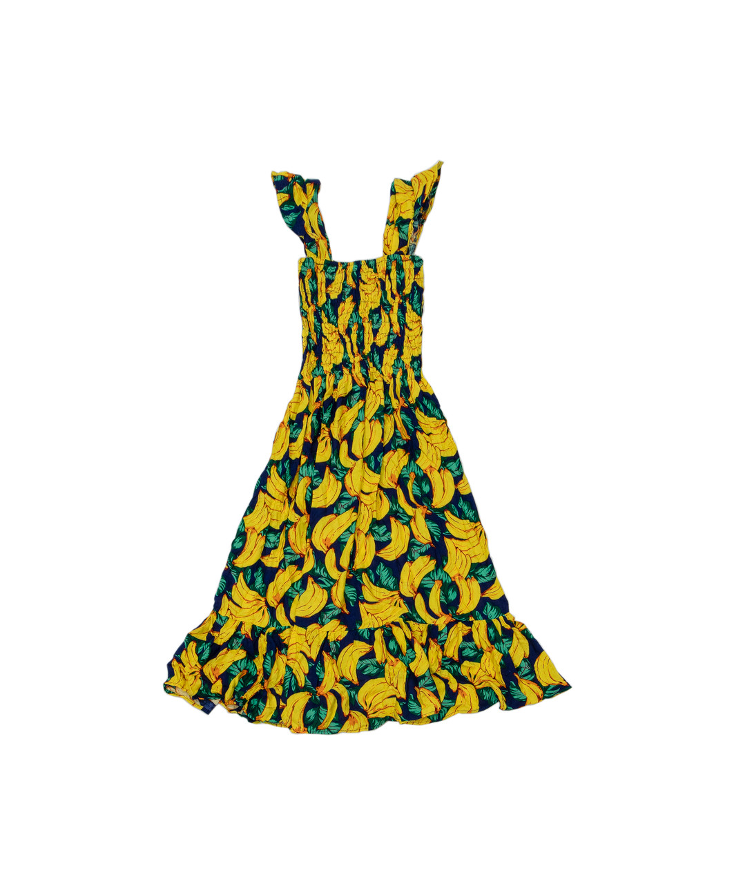 yellow patterned dress