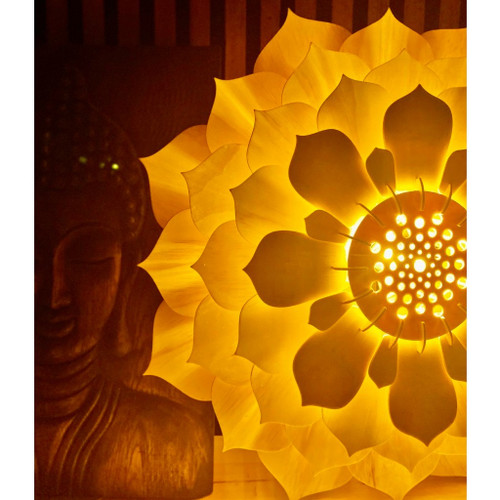 Wooden Lotus lamp