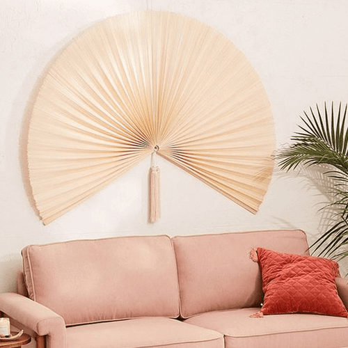 Folding Wall Hanging Fan - Natural color