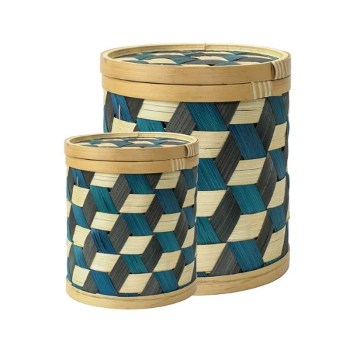 Large Bamboo Box - Blue