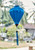 100% Handmade Solid Glossy Blue patterned Silk Lantern in Medium Teardrop style, the symbol of Hoi An. Perfect Decoration for Indoor or Outdoor use.
