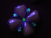 Uranium Rhinestones in Bakelite Glow under Black Light