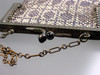 Deep Cobalt Blue Glass Kiss Clasp on Mesh Purse