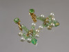 Key Lime Green Crystals & Pearl Earrings