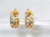 Ornate Wide Trifari Earrings