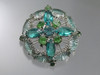 Givre Glass with Marquise Rhinestones Brooch Juliana D&E