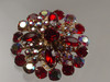 1960s Tiered Red Marquise Brooch