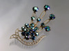 Rhinestone Peacock Pin