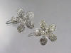 Petite Rhinestone Flower Hair Clips