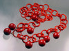 Long Red Bakelite Necklace