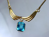 1940's Retro Simmons Aqua Blue Glass Necklace