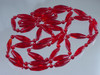1930's Red Czech Glass Flapper Necklace