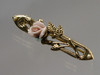 1928 Jewelry Porcelain Rose Flower Pin