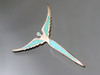 Sterling Silver Angel Inlaid Turquoise Pendant Pin