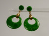 Bakelite and Metal Hoop Earrings