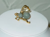 Crown Trifari Bee with Blue Art Glass Stone Body