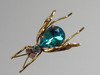 Pre-1949 Made in Germany Teal Blue Winged Bug Brooch Pre-1949 Made in Germany Teal Blue Winged Bug Brooch