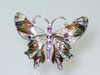 Monet Butterfly Brooch Shades of Purple Rhinestones Monet Butterfly Brooch Shades of Purple Rhinestones