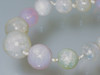 Close Up Hand Knotted Opalite Crackle Beads Necklace