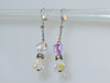 Pierced Ear Wires Dangle Crystals