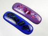 Purple & Cobalt Dichroic Glass Barrettes