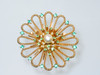1960's Large Twisted Rope Flower Brooch