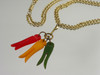 Trio Bakelite Clothes Pin Pendant Necklace
