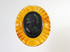 Overdyed Apple Juice Amber Lucite  Brooch